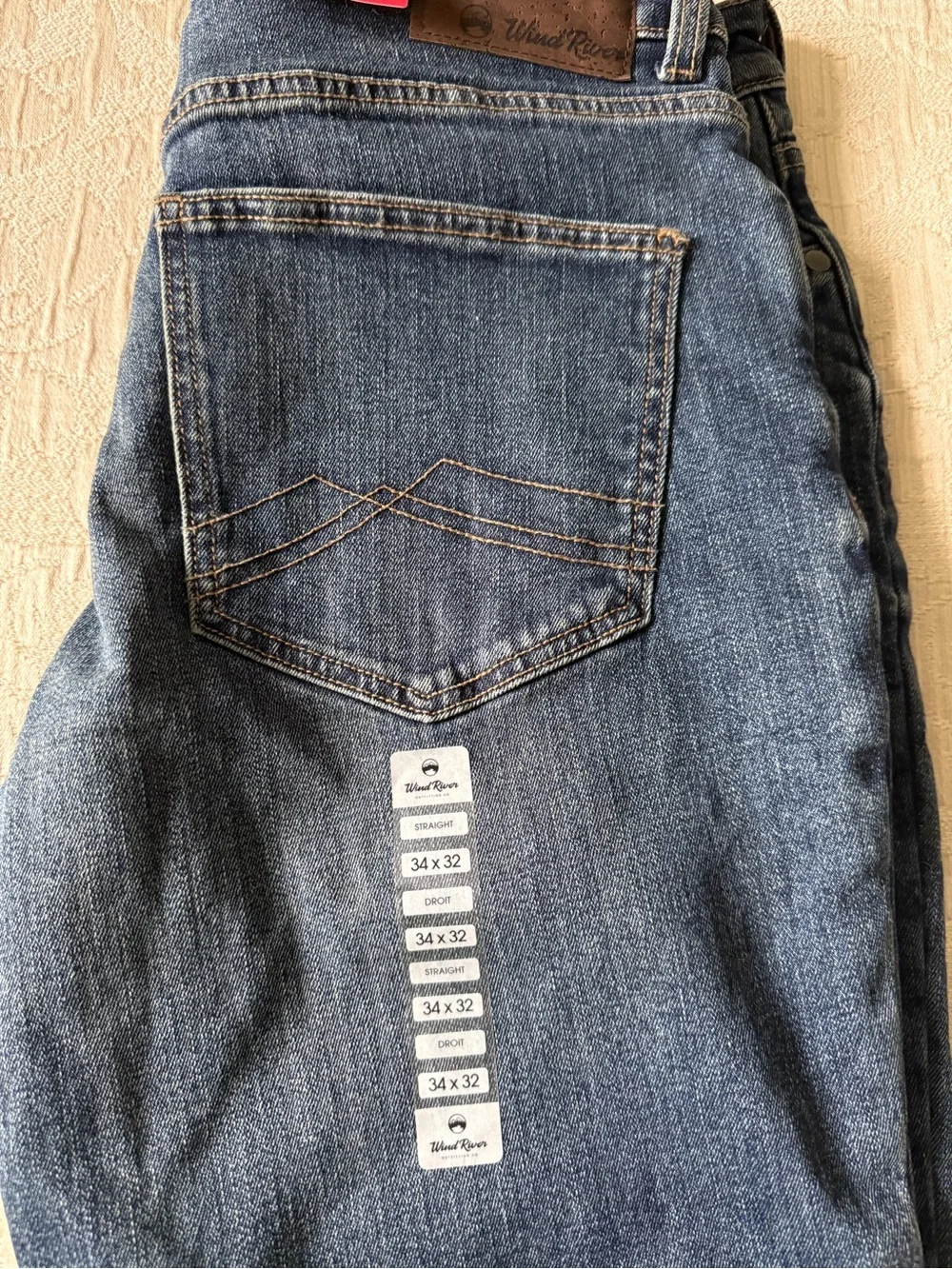Wind River Men’s Straight T-Max Jeans in Dark Blue Wash - Picture 4 of 9